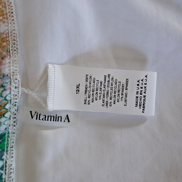 NWT Vitamin A Womens Multi Color Snakeskin Print Bikini String Swim Bottom XL-12 - Picture 6 of 9